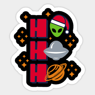 Ho! Ho! Ho! T-shirt alien Sticker